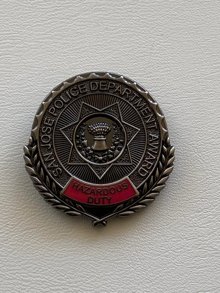 SAN JOSE POLICE DEPARTMENT HAZARDOUS DUTY - ER Badge